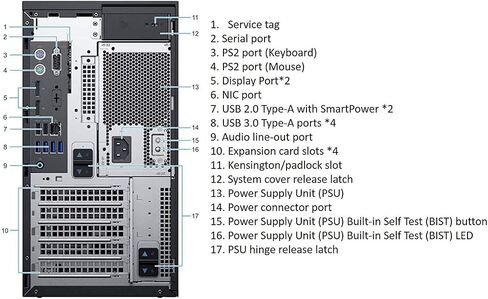 ديل خادم باور ايدج T40، BTX انتل زيون (E-2224G 3.5GHz، 8GB 2666MT/s DDR4، 1TB 7.2K RPM SATA) in Saudi Arabia