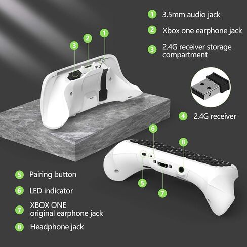 TiMOVO RGB Backlight Keyboard for Xbox Gaming Controller, Black in Kuwait