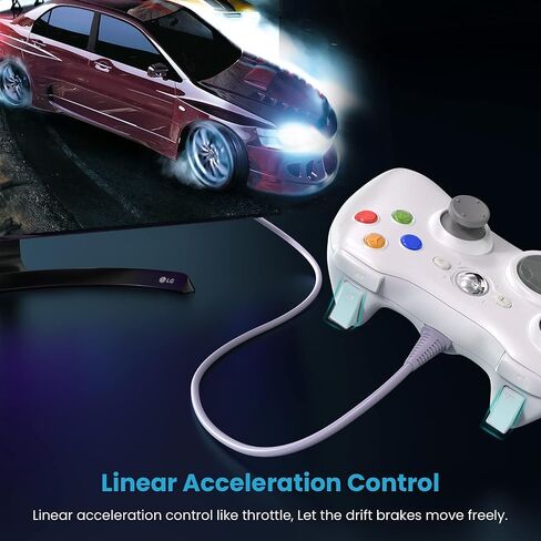 YAEYE Wired Controller for Xbox 360, Game Controller for 360 with Dual-Vibration Turbo Compatible with Xbox 360/360 Slim and PC Windows 7,8,10,11 in Saudi Arabia