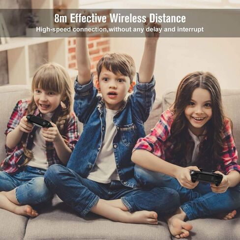 Wireless Controller for PS-3 Motion Sense Double Vibration Upgraded Gaming Remote for Play 3 with Charging Cord (Transparent Green and Transparent Blue) in Kuwait