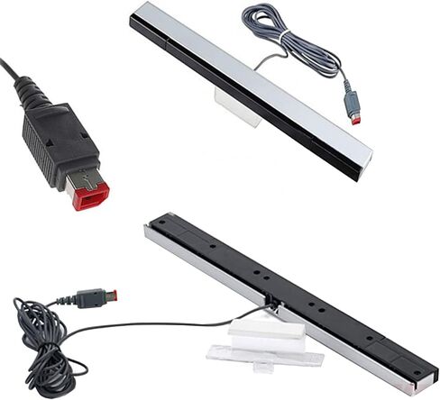 Tuboopy Dolphin Bar USB Wii Sensor Bar، PC Wii Infrared Ray Motion Sensor Bar لوحدة تحكم Nintendo Wii/Wii U المتوافقة مع الكمبيوتر in Kuwait