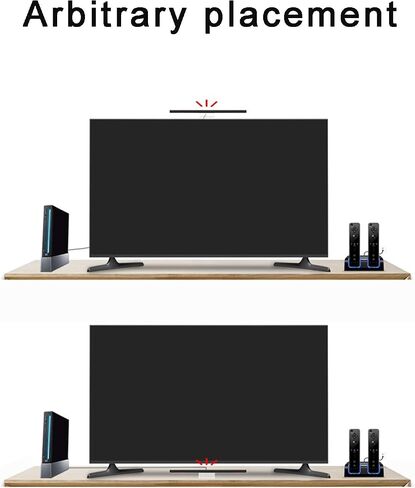 Tuboopy Dolphin Bar USB Wii Sensor Bar، PC Wii Infrared Ray Motion Sensor Bar لوحدة تحكم Nintendo Wii/Wii U المتوافقة مع الكمبيوتر in Kuwait