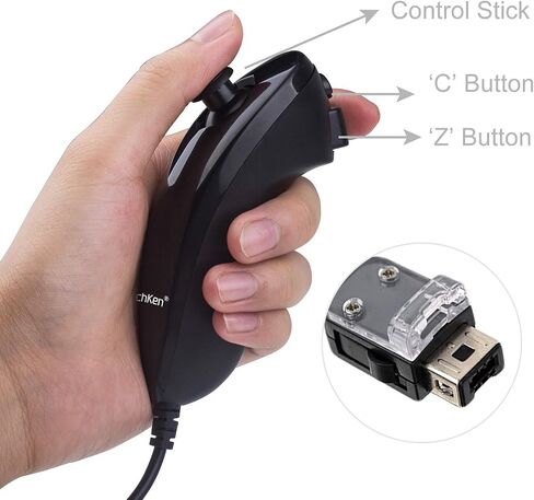 TechKen 2 Pack وحدة تحكم عن بعد مع Build in Motion Plus و2 Nunchucks in Kuwait