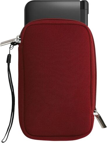 kwmobile Carrying Case Compatible with Nintendo 3DS XL - Neoprene Console Pouch with Zipper - Black in Kuwait