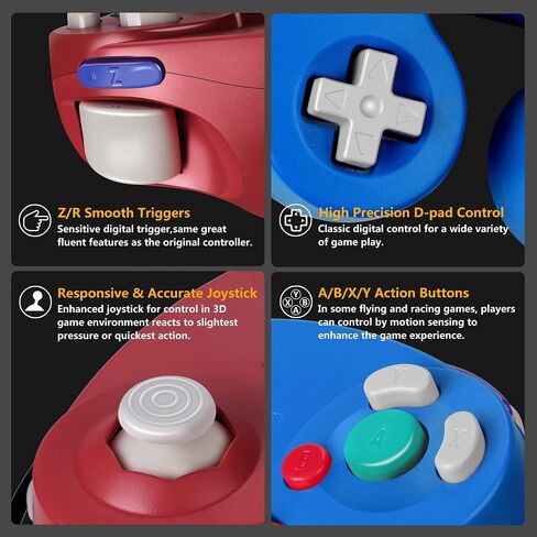 FIOTOK Gamecube Controller, Classic Wired Controller for Wii & Gamecube | Black-2Pack in Kuwait