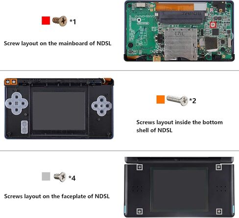 eXtremeRate Monster Index Console Style Replacement Full Housing Shell for Nintendo DS Lite, Custom Handheld Console Case Cover with Buttons, Screen Lens for Nintendo DS Lite NDSL - Console Without in Saudi Arabia