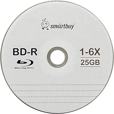 Smartbuy 25gb 6X Bd-r BDR Blu-ray Single Layer Logo Blank Data Recordable Media Disc Spindle Pack (50-Disc) in Saudi Arabia