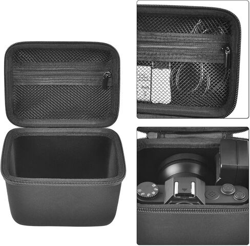 Large 4K Vlogging Camera Case for Duluvulu, for Lecnippy, for VJIANGER, for Zostuic, for ROQIOO & More -Shockproof Storage for Cameras & Accessories - Ideal for Travel & Outdoor - Jet Black in Kuwait