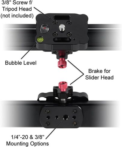 Fotodiox Pro SlideCam 800-32" Video Slider Stabilizer Rail with Ball-Bearing Slide, Legs & Case قابلة للتعديل in Saudi Arabia