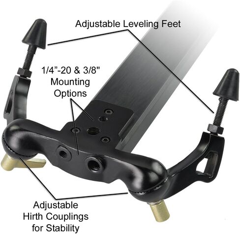 Fotodiox Pro SlideCam 800-32" Video Slider Stabilizer Rail with Ball-Bearing Slide, Legs & Case قابلة للتعديل in Saudi Arabia