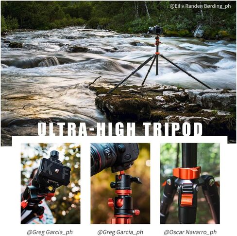 K&F Concept 94 Inch Camera Tripods 4 Section Ultra High Aluminum Professional Detachable Monopod Tripod with 360 Degree Ball Head Quick Release Plate for DSLR SLR Cameras T254A8+BH-28L (SA254T1) in Saudi Arabia