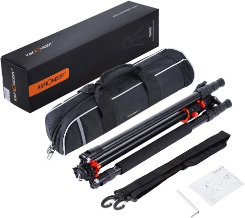 K&F Concept 94 Inch Camera Tripods 4 Section Ultra High Aluminum Professional Detachable Monopod Tripod with 360 Degree Ball Head Quick Release Plate for DSLR SLR Cameras T254A8+BH-28L (SA254T1) in Saudi Arabia