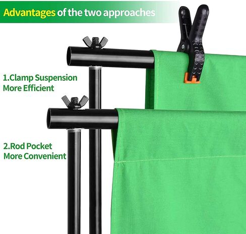 EMART Green Screen Backdrop Kit 8.5x10FT with 3Pcs 6x9ft Backdrop for Party in Kuwait