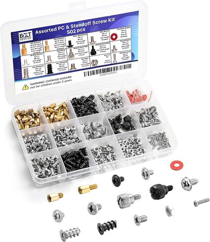 Bolt Dropper Computer Screw Assortment Kit - M2 Standoffs, NVMe, HDD Hard Drive, Fan, Chassis, ATX Case, Motherboard, Case Fan, Graphics, SSD, Spacer, Rubber Feet in Saudi Arabia