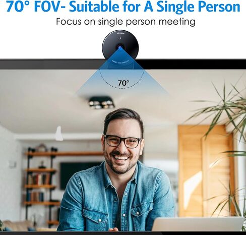 كاميرا ويب 1080 بكسل - كاميرا ويب USB مع ميكروفون وغطاء للخصوصية المادية، ميكروفون لإلغاء الضوضاء، تصحيح تلقائي للضوء، كاميرا ويب EMEET C950 فائقة الدقة FHD مع عرض 70 درجة للاجتماعات/الفصول عبر الإنترنت/تكبير/تصغير/يوتيوب in Kuwait