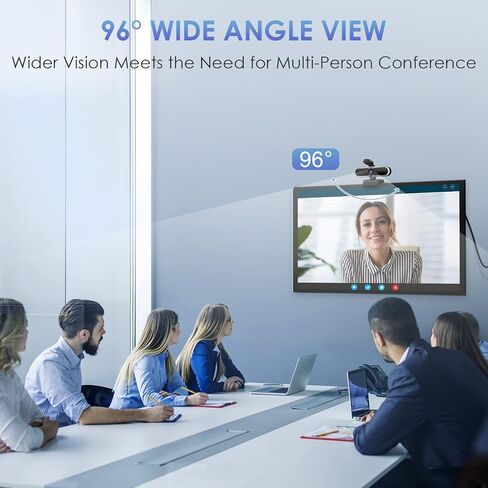 1080P Webcam - USB Webcam with Microphone & Physical Privacy Cover, Noise-Canceling Mic, Auto Light Correction, EMEET C950 Ultra Compact FHD Web Cam w/ 70° View for Meeting/Online Classes/Zoom/YouTube in Kuwait