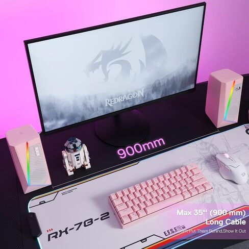Redragon GS520 Wired 2.0 Channel Stereo Sound Desktop RGB Computer Speakers in Kuwait