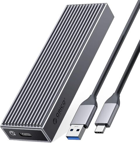 ORICO M.2 NVMe SSD Enclosure Aluminum Tool-Free Adapter, 10Gbps USB3.2 USB-C M2 Reader for M.2 PCIe NVMe M-Key 2230/2242/2260/2280 SSD, Thunderbolt 3 Compatible, External Case Support UASP Trim-BM2G2 in Saudi Arabia