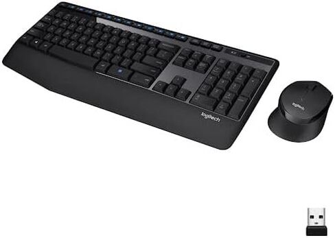 Logitech K345 Wireless Keyboard - Full-Sized Keyboard with Palm Rest, 2.4 GHz Wireless USB Receiver - for PC, Laptop in Saudi Arabia