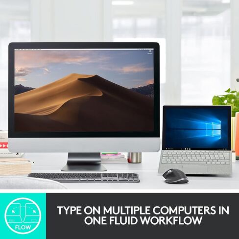لوحة مفاتيح Logitech MX Keys Minimalist اللاسلكية المضيئة، مدمجة، بلوتوث، بإضاءة خلفية، USB-C، متوافقة مع Apple macOS، iOS، Windows، Linux، Android، هيكل معدني - جرافيت in Kuwait