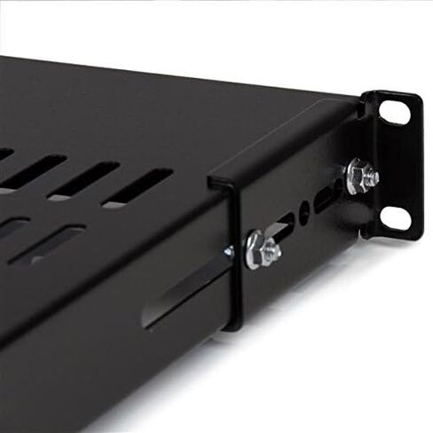 StarTech.com 1U Adjustable Vented Server Rack Mount Shelf - 175lbs - 19.5 to 38in Adjustable Mounting Depth Universal Tray for 19" AV/ Network Equipment Rack - 27.5in Deep (ADJSHELF) in Kuwait