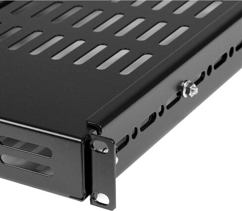StarTech.com 1U Adjustable Vented Server Rack Mount Shelf - 175lbs - 19.5 to 38in Adjustable Mounting Depth Universal Tray for 19" AV/ Network Equipment Rack - 27.5in Deep (ADJSHELF) in Kuwait