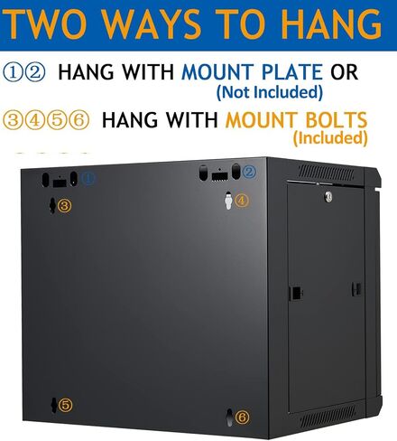 12U Wall Mount Server Cabinet Network Rack Enclosure Locking Glass Door in Kuwait