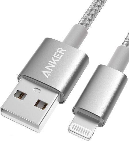 Anker 6 ft Premium Double-Braided Nylon Lightning Cable, Apple MFi Certified for iPhone Chargers, iPhone X/8/8 Plus/7/7 Plus/6/6 Plus/5s, iPad, iPad Mini, and More (Black) in Kuwait