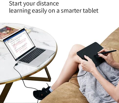 Drawing Tablet XPPen Deco mini4 Graphic Tablet Pen Tablet with 8192 Levels Pressure, 4 x 3 inch Artist Tablet 6 Shortcut Keys for Student E-Learning and Online Teaching Compatible with Chromebook in Saudi Arabia