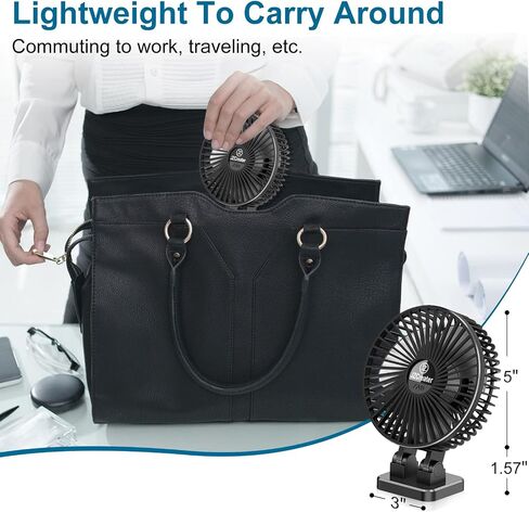 JZCreater USB Desk Fan, Mini Portable Fans, 3 Speeds Desktop Table Cooling Fan, Plug in Power, Rotation Strong Wind, Quiet Personal Small for Home Office Travel Bedroom, Black Blue in Saudi Arabia