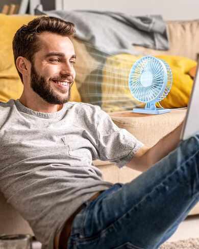 مروحة مكتب Gaiatop USB، مروحة سطح مكتب صغيرة محمولة وهادئة in Kuwait