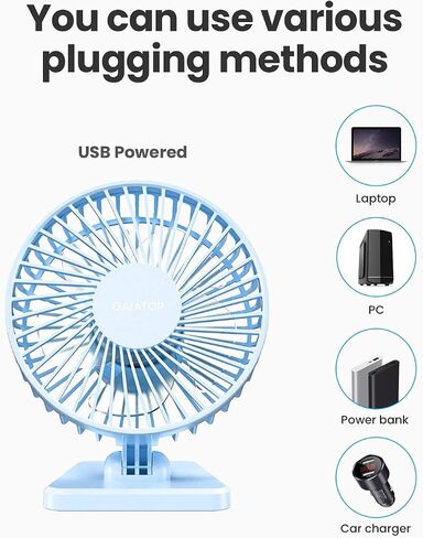 مروحة مكتب Gaiatop USB، مروحة سطح مكتب صغيرة محمولة وهادئة in Kuwait