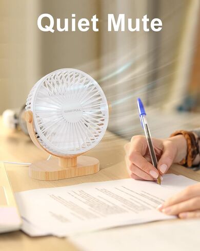 مروحة مكتب USB صغيرة SWEETFULL، مروحة طاولة سطح المكتب، مكتب صغير هادئ - أسود in Kuwait