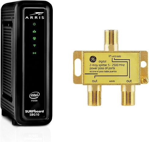 ARRIS SURFboard - SB6183 - Renewed - DOCSIS 3.0 16x4 Gigabit Cable Modem, Comcast Xfinity, Cox, Spectrum & more, 1 Gbps Port, 400 Mbps Max Speed, Easy Set-up with SURFboard Central App - Renewed in Saudi Arabia