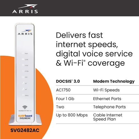ARRIS SURFboard SBV3202 DOCSIS 3.0 Cable Modem with Voice | Xfinity in Kuwait