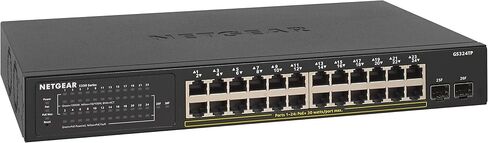 NETGEAR 26-Port PoE Gigabit Ethernet Smart Switch (GS324TP) - Managed, with 24 x PoE+ @ 190W, 2 x 1G SFP, Desktop or Rackmount, S350 series in Saudi Arabia