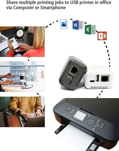 LOYALTY-SECU Wireless Print Server: Transform Your USB Printer into a WiFi Network Printer in Kuwait