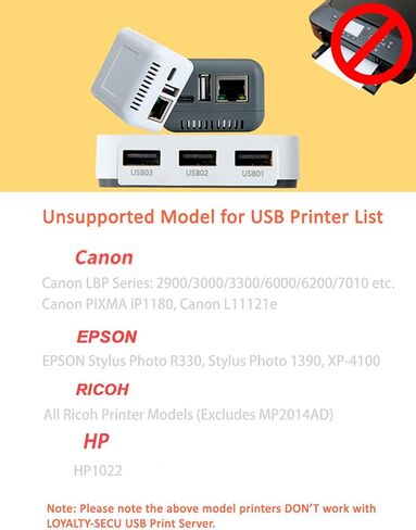 LOYALTY-SECU Wireless Print Server: Transform Your USB Printer into a WiFi Network Printer in Kuwait