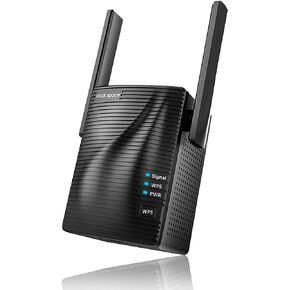 WiFi Extender AC1200, WiFi Booster Powerful Wireless WiFi Amplifier - Easy To Install WiFi Repeater with 1 Ethernet Port, 5GHz and 2.4GHz WiFi Adapter with WPS Button, Signal Coverage Area Up to 120m²