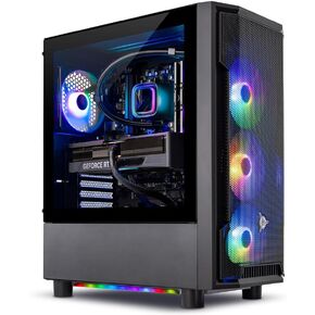 الكمبيوتر المكتبي للألعاب Skytech Shiva II - AMD Ryzen 7 5700X 3.4 جيجا هرتز، NVIDIA RTX 4070، 1 تيرابايت NVME SSD، 16 جيجابايت DDR4 RAM 3200، 650 واط ذهبي PSU، 240 مم AIO، 11AC Wi-Fi، Windows 11 Home 64 بت، أبيض in Kuwait