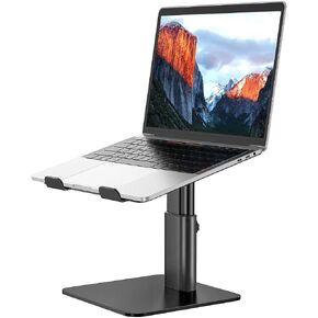 BESIGN LSX6N Laptop Stand, Ergonomic Adjustable Notebook Riser Holder, Computer Stand Compatible with Air, Pro, Dell, HP, Lenovo More 10-15.6" Laptops, Black