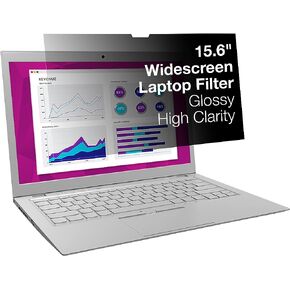 3M High Clarity Privacy Filter for 15.6 Inch Widescreen Laptop with Comply Attachment System for Flip-Share, Reversible Gloss/Gloss, Reduces Blue Light, Screen Protection (HC156W9B) in Saudi Arabia