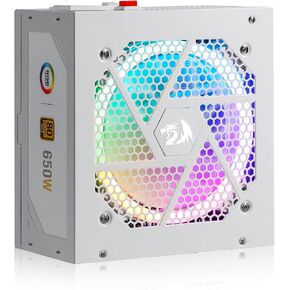 Redragon RGPS-850W 850 Watt 80+ Gold Fully Modular PSU, ATX 3.1 & PCIe 5.1 | 12V-2x6 Cable for RTX 40/50 Series, 100% Japanese Capacitors, Zero-RPM Silent Fan, 160mm Compact, 12VHPWR Cable Included in Saudi Arabia