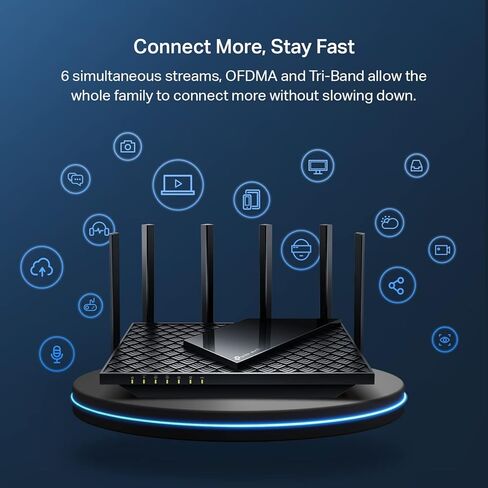 TP-Link AX5400 Tri-Band WiFi 6 Router (Archer AX75)- Gigabit Wireless Internet Router, ax Router for Streaming and Gaming, VPN Router, OneMesh, WPA3 in Saudi Arabia
