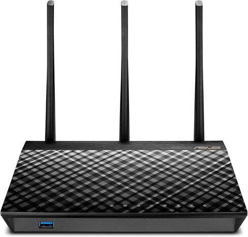 ASUS AC1750 WiFi Router (RT-AC66U B1) - Dual Band Gigabit Wireless Internet Router, ASUSWRT, Gaming & Streaming, AiMesh Compatible, Included Lifetime Internet Security, Adaptive QoS, Parental Control in Saudi Arabia