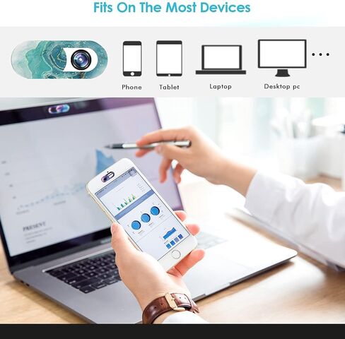Webcam Cover, Ultra-Thin Laptop Camera Cover Slide Cute, [3 PCS] Macbook Air/Pro Web Camera Cover Slide for MAC iMAC, PC, iPad, Video Front, iPhone mini Camera Lens Privacy Cover Protect Your Security in Kuwait