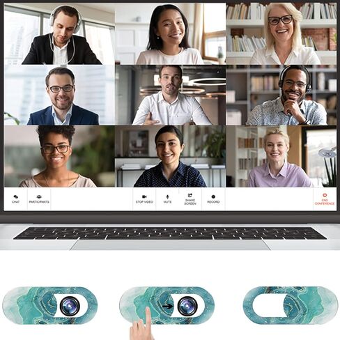 Webcam Cover, Ultra-Thin Laptop Camera Cover Slide Cute, [3 PCS] Macbook Air/Pro Web Camera Cover Slide for MAC iMAC, PC, iPad, Video Front, iPhone mini Camera Lens Privacy Cover Protect Your Security in Kuwait