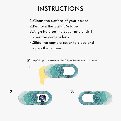 Webcam Cover, Ultra-Thin Laptop Camera Cover Slide Cute, [3 PCS] Macbook Air/Pro Web Camera Cover Slide for MAC iMAC, PC, iPad, Video Front, iPhone mini Camera Lens Privacy Cover Protect Your Security in Kuwait