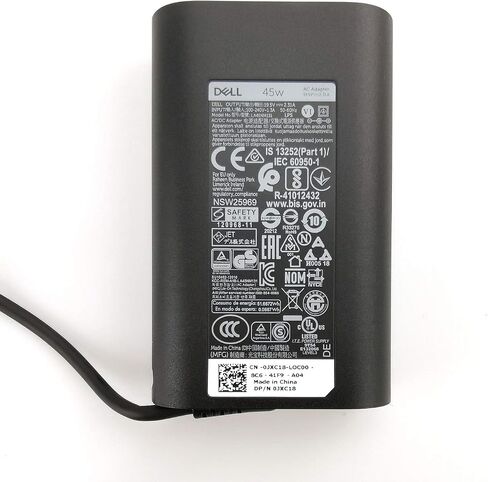 Dell Laptop Charger Slim 45W watt Power AC Adapter(Power Supply) Include Power Cord for Dell XPS 13 9333 9343 9350 9360 9370,LA45NM131 DA45NM131 in Saudi Arabia