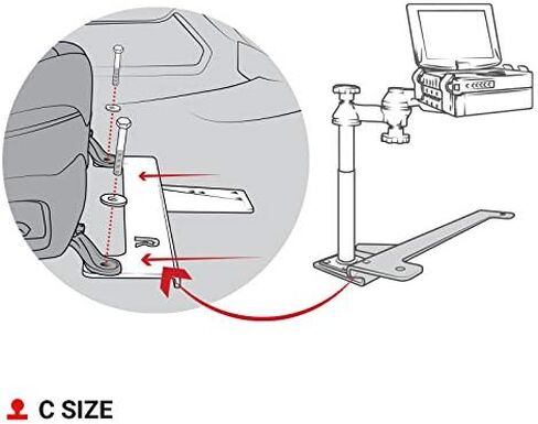 RAM MOUNTS No-Drill Laptop Mount for '19-23 Chevy Silverado + More RAM-VB-203-SW1 Compatible with 10" to 16" Wide Laptops in Saudi Arabia